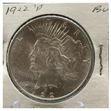 1922-P Peace Silver Dollar BU
