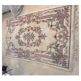 Floral Wool Area Rug, 90ï¿½57