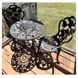 Cast Iron Table and Chair Set
