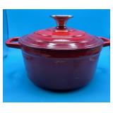 Red Enamel Cast Iron Dutch Oven