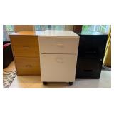 Three Filing Cabinets