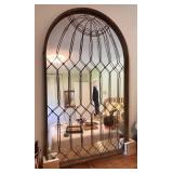 Arched Metal-Accented Mirror