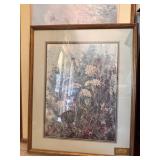 Floral Artwork by Jim Gray With Wooden Frame