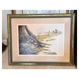 Framed Artwork With Nature Scene