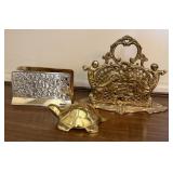 Three Brass Desk Accessories