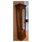 Lighted Wooden Curio Cabinet