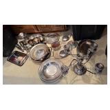 Large Assortment of Silverplated Items