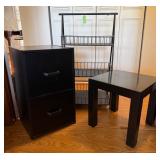 Black Furniture and Shelf Set