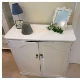 White Wooden Cabinet With Shelves