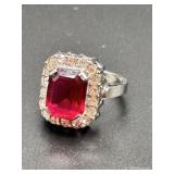 Sterling Silver Ring with Gemstone