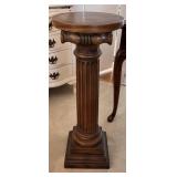 Wooden Pedestal with Fluted Design