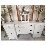 White Wooden Dresser with Drawers