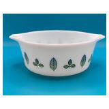 1959 Promotional Pyrex# 472 Dish Blue/Green Leaf