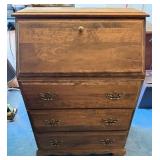 Vtg. Maple Wood Drop-Front Secretary Desk