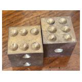 Solid Brass Dice Blocks