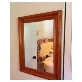 Wood-Framed Wall Mirror