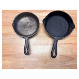 Two Cast Iron Skillets