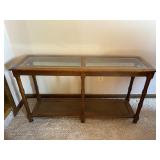 MCMï¿½Wood & Glass Sofa Tableï¿½52.5ï¿½16.5ï¿½28.5