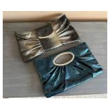 Two Express Metallic Clutch Bags