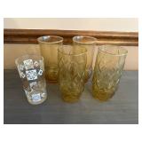 Vtg Amber Glassware