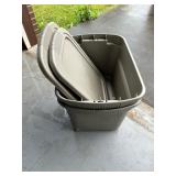 Two Gray Storage Binsï¿½18 gal.