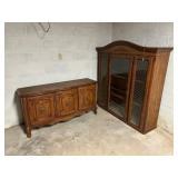 Vtg 2 pc. China Hutchï¿½55x16x81