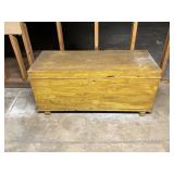 Vtg Painted Cedar Chestï¿½44.5x19x20.5