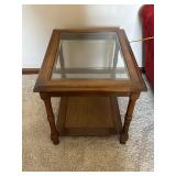 VMCMï¿½Wood & Glass Side Tableï¿½27x21x21