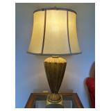 Gold tone Table Lamp w/Shadeï¿½31ï¿½ tall