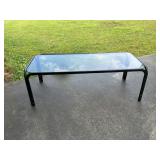 Black Metal and Glass Tableï¿½49x21x16