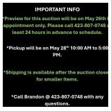 AUCTION INFO