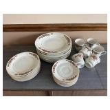 Tienshan China Poinsettia Ribbon Set