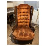 Mid-Century Caned Wingback Chairï¿½23.5ï¿½22.5ï¿½46
