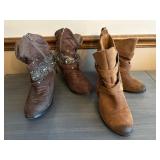 Womenï¿½s Brown Ankle Bootsï¿½9.5 & 10