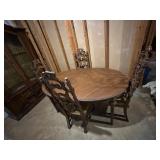 Antique Dining Table w/Chairsï¿½42ï¿½64.5ï¿½29.5