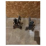 Vtg Cast Andironsï¿½17.5ï¿½14