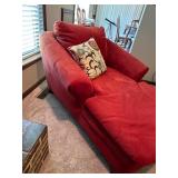 Red Upholstered Chaise Loungeï¿½37.5x55x36.5