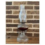 Vtg Glass Oil Lampï¿½17.5