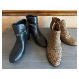 Two Pairs of Womenï¿½s Bootiesï¿½9.5 & 10