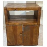 Rustic Wooden Side Table With Storage