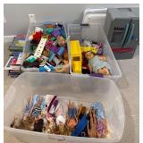 Toy Lot with Barbies and Books