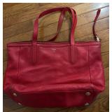 Red Fossil Leather Purse