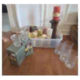 Candles and Glassware
