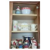 Red Snowmen Collection with Teapot