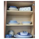 Corelle Dinnerware Set with Blue Trim