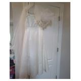 Wedding Dress With Veil & Embellishments
