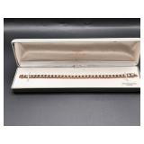 7.5" Gold Sapphire Bracelet