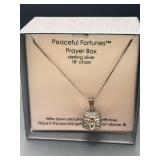 Sterling Silver Prayer Box Necklace