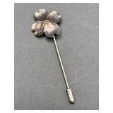 Silver Flower Stick Pin