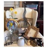 Decorative Mirror and Candlestick